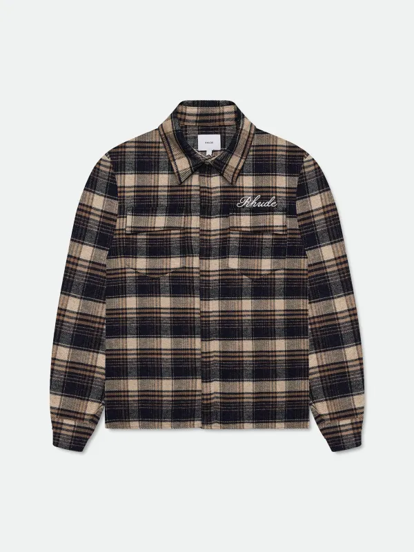 RHUDE SCRIPT LOGO FLANNEL made by Rhude