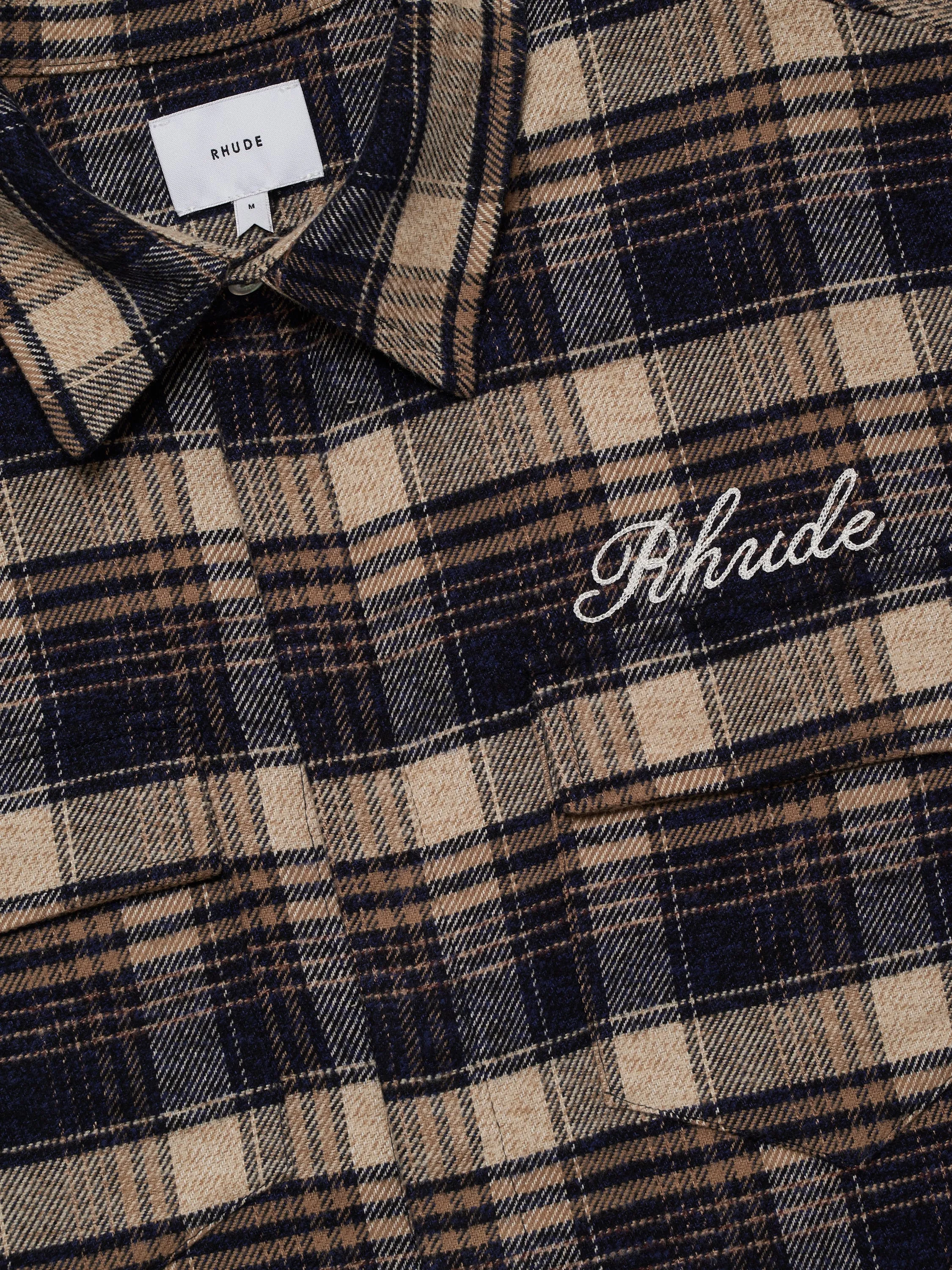 RHUDE SCRIPT LOGO FLANNEL sold by Rhude product image thumbnail 3