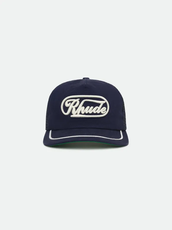 RHUDE PATCH TRUCKER HAT sold by Rhude