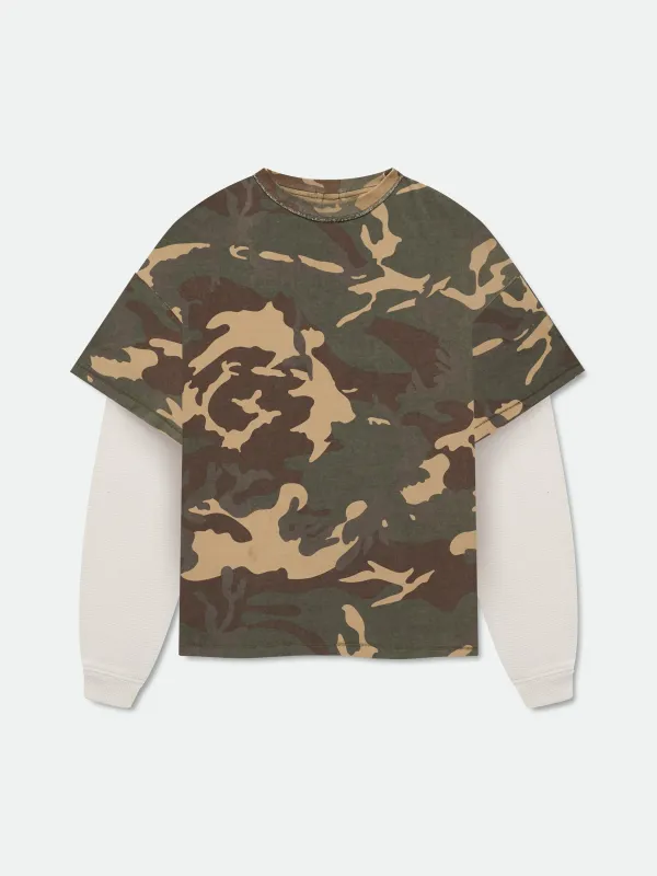 CAMO DOUBLE-LAYERED TEE sold by Rhude