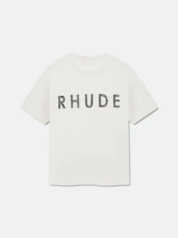 RHUDE LOGO SLUB TEE sold by Rhude