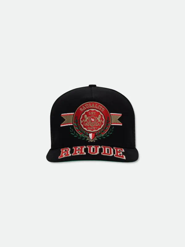 SAUSALITO CREST TRUCKER HAT made by Rhude
