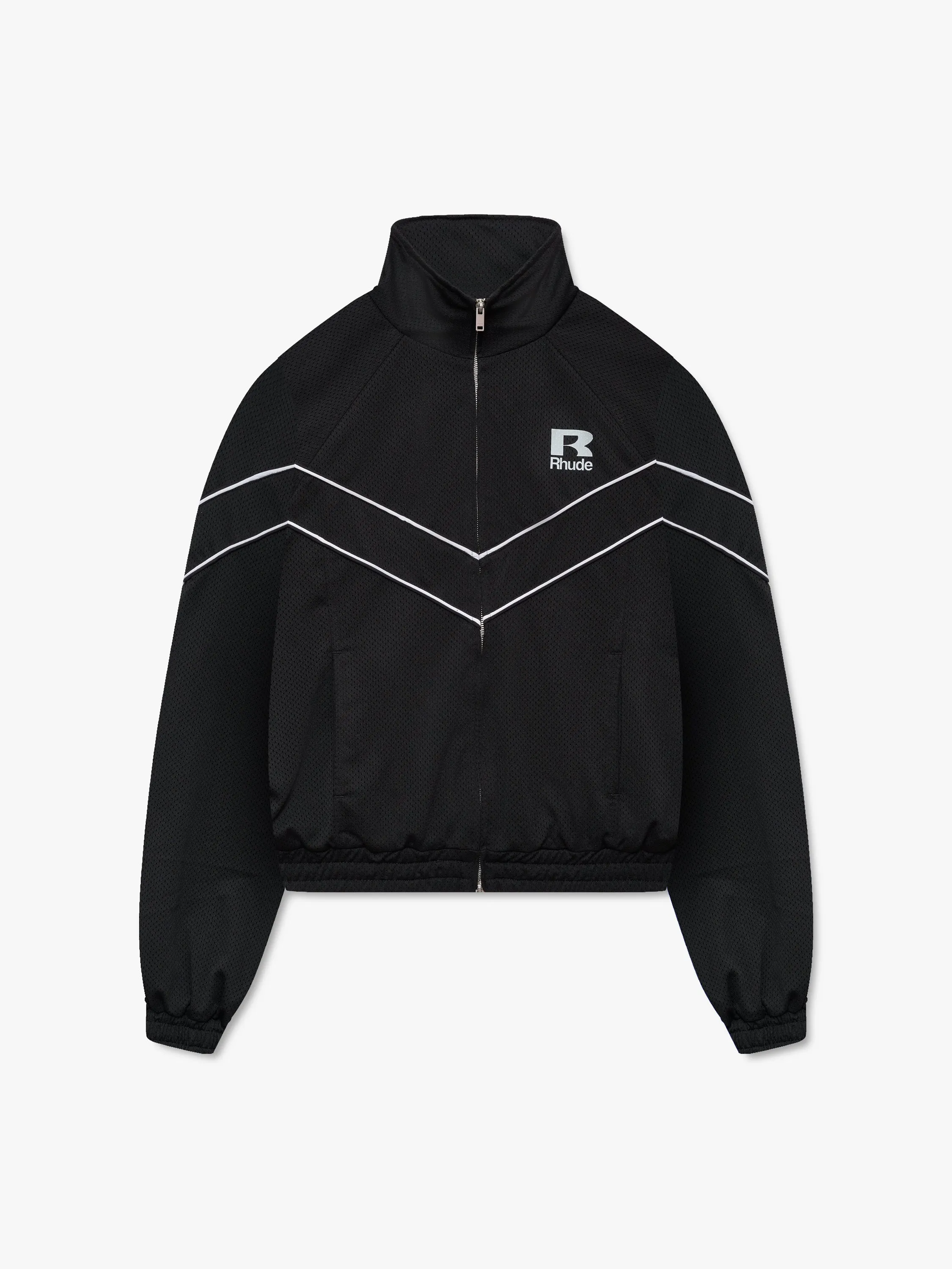 RHUDE MESH PIPING RAGLAN TRACK JACKET sold by Rhude
