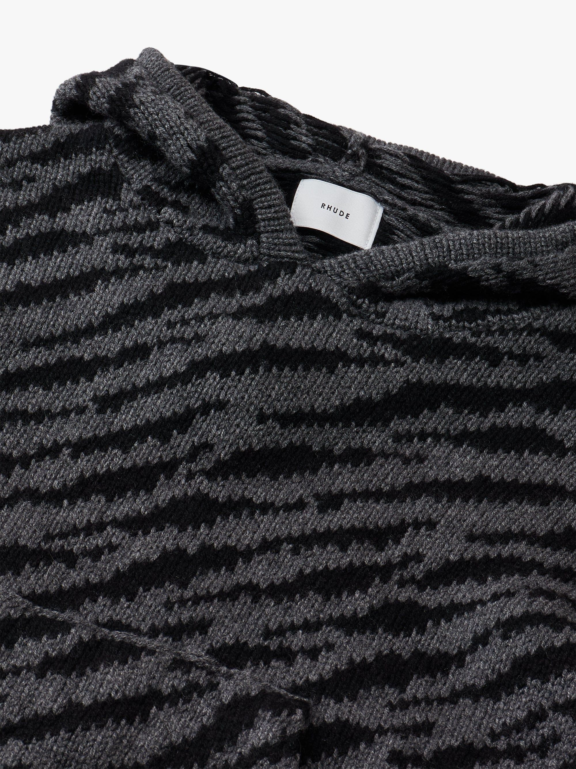 ZEBRA KNIT HOODIE sold by Rhude product image thumbnail 3