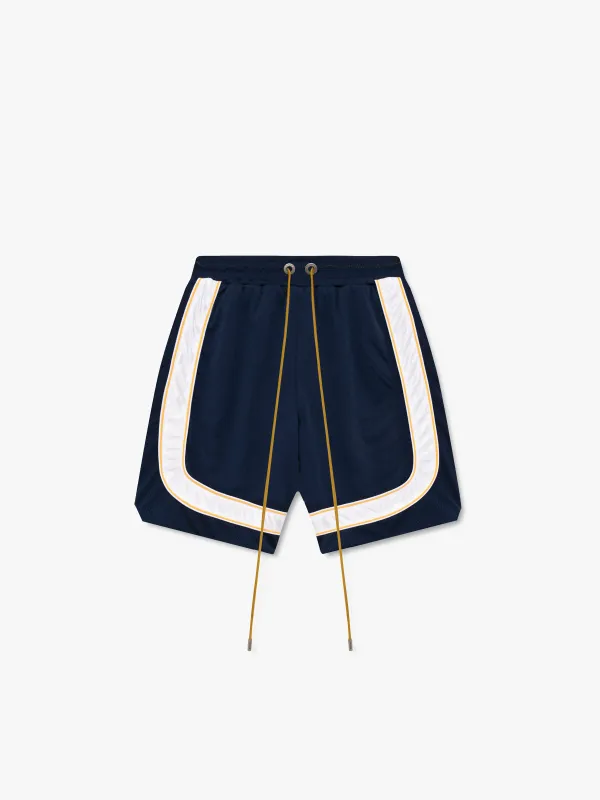 MESH PIPING BAGGY TRACK SHORT made by Rhude