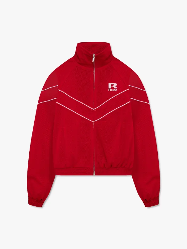 RHUDE MESH PIPING RAGLAN TRACK JACKET made by Rhude