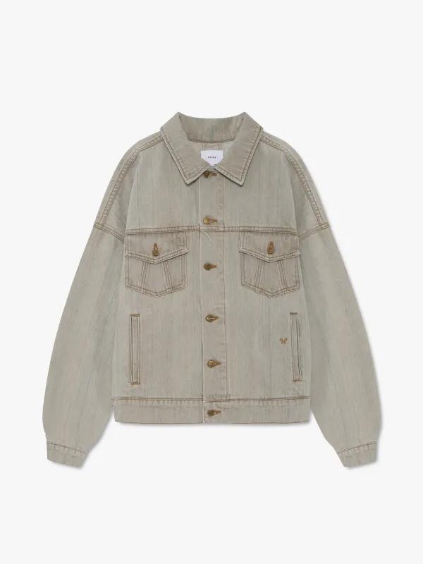 DROP-NECK DENIM TRUCKER JACKET made by Rhude
