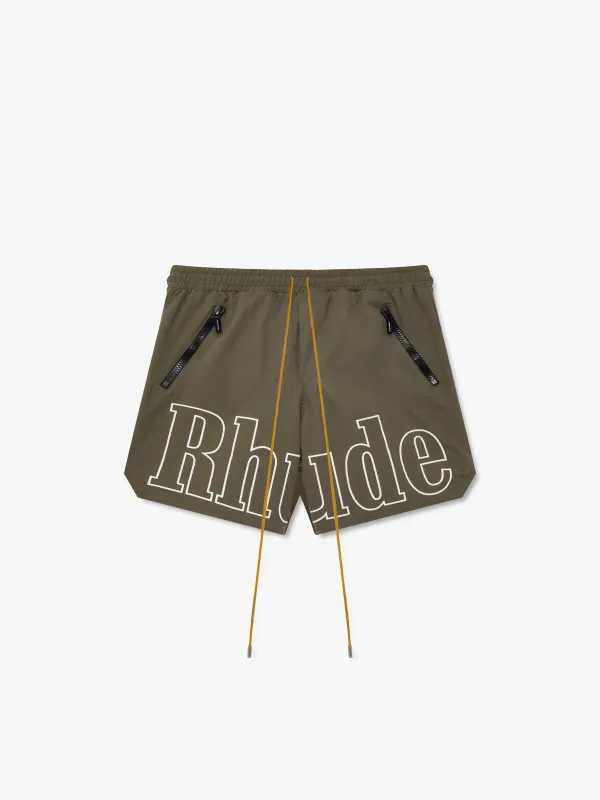 RH LOGO SHORTS made by Rhude
