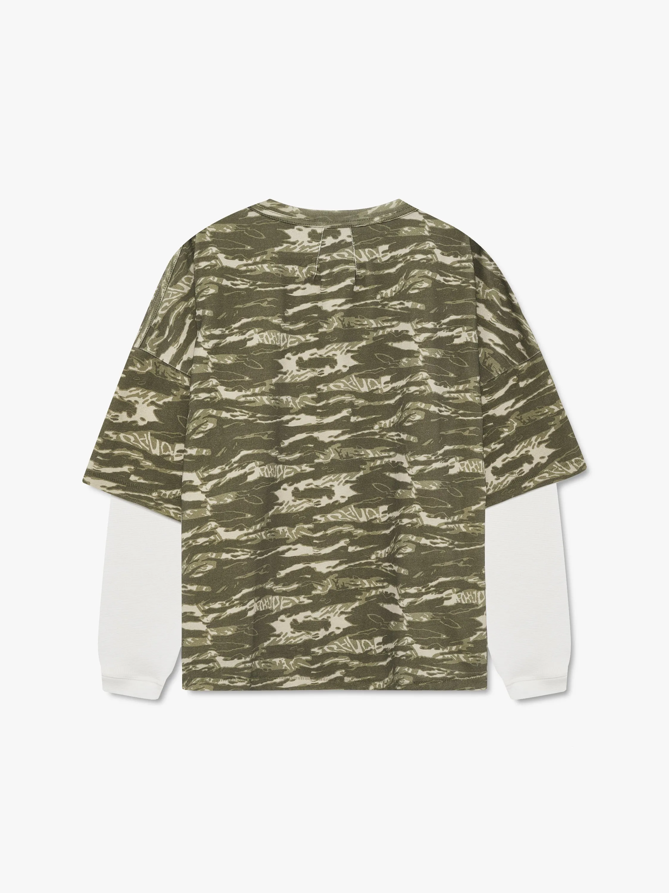 RHUDE TIGER CAMO DOUBLE-LAYERED TEE sold by Rhude product image thumbnail 2