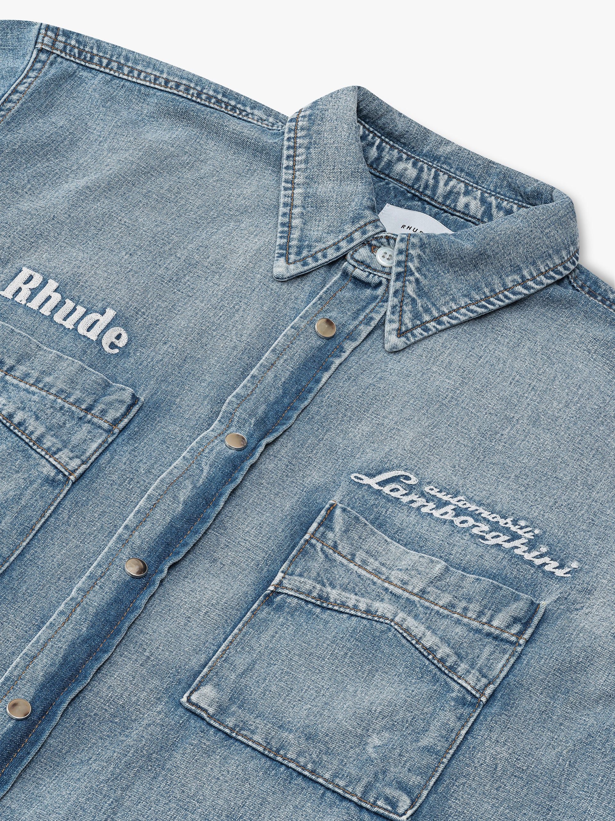 LAMBORGHINI DENIM SHIRT sold by Rhude product image thumbnail 4