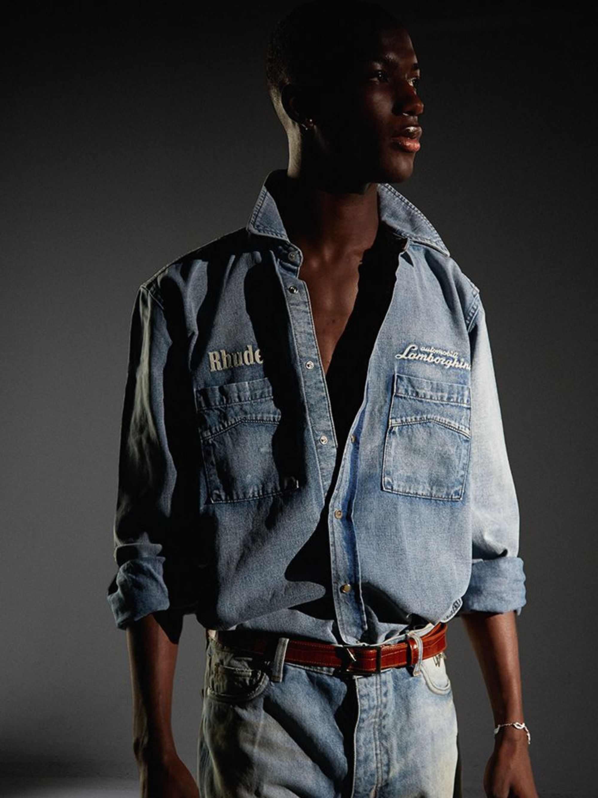 LAMBORGHINI DENIM SHIRT sold by Rhude product image thumbnail 2