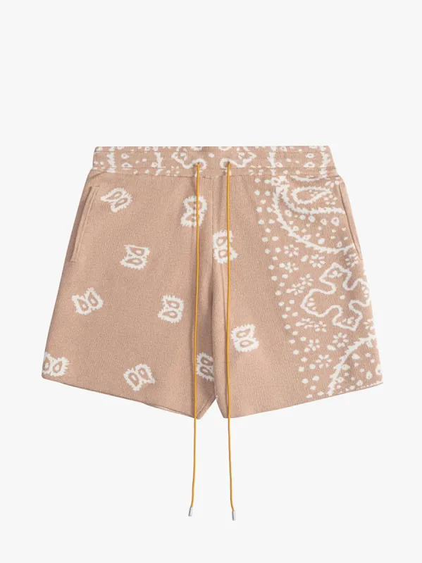 KNIT BANDANA SHORTS sold by Rhude