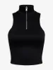 RIBBED KNIT TURTLE NECK ZIP TOP sold by Rhude