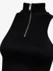 RIBBED KNIT TURTLE NECK ZIP TOP sold by Rhude