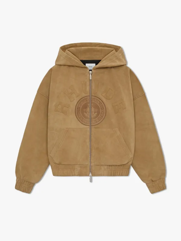 SUEDE RHUDE CREST HOODIE made by Rhude