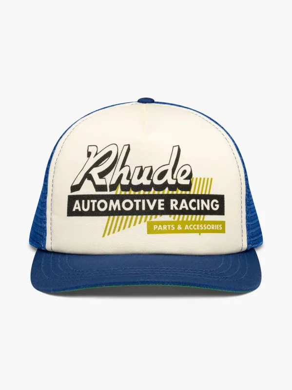 RHUDE AUTO RACING TRUCKER HAT sold by Rhude