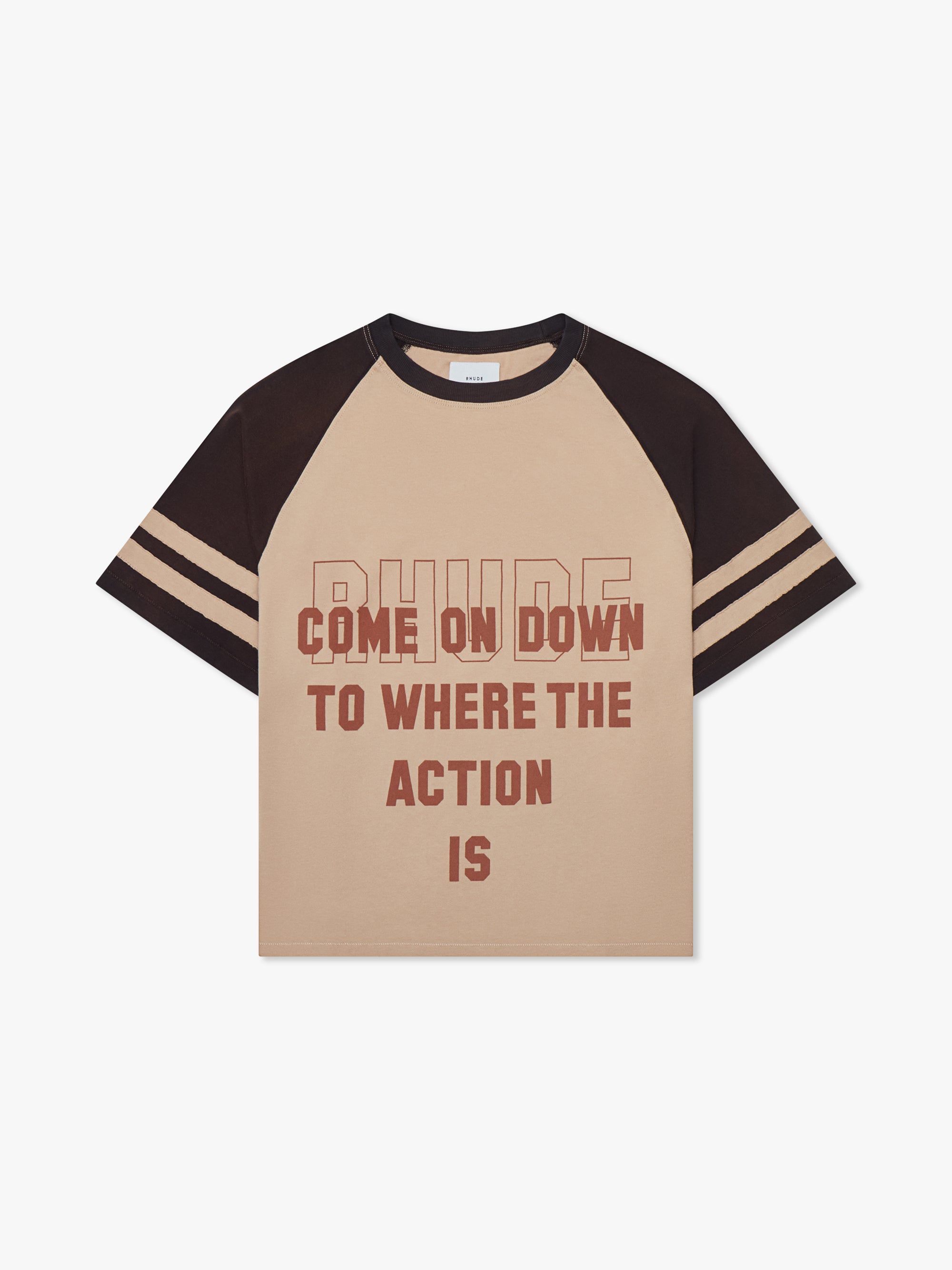 RHUDE ACTION SHORT SLEEVE RAGLAN TEE sold by Rhude