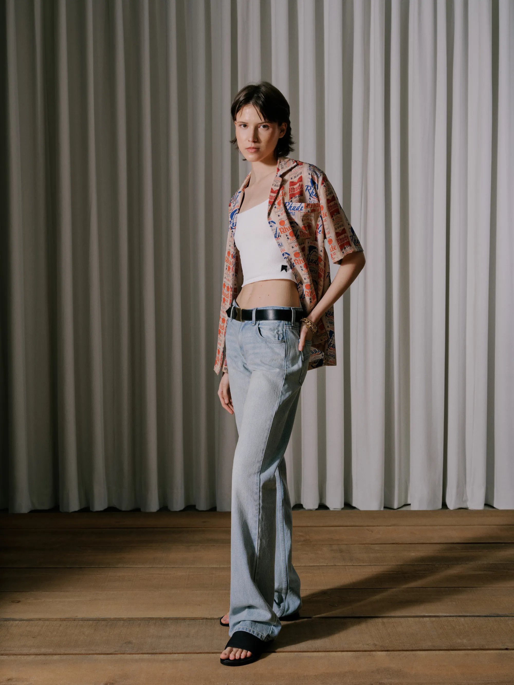 LOW-WAIST FLARE DENIM sold by Rhude product image thumbnail 2