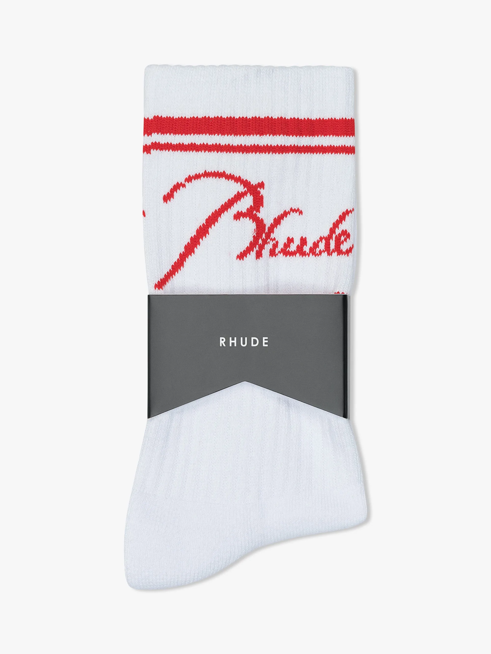 RHUDE SCRIPT LOGO SOCK sold by Rhude product image thumbnail 2