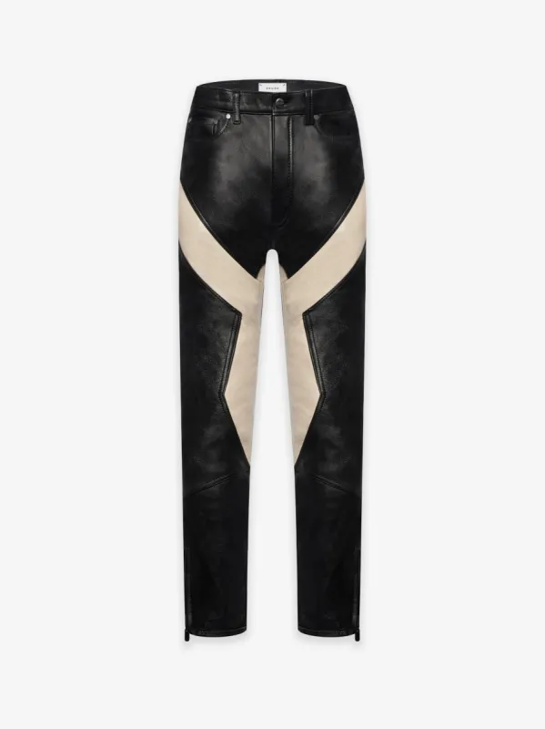 LEATHER RHACER PANTS sold by Rhude