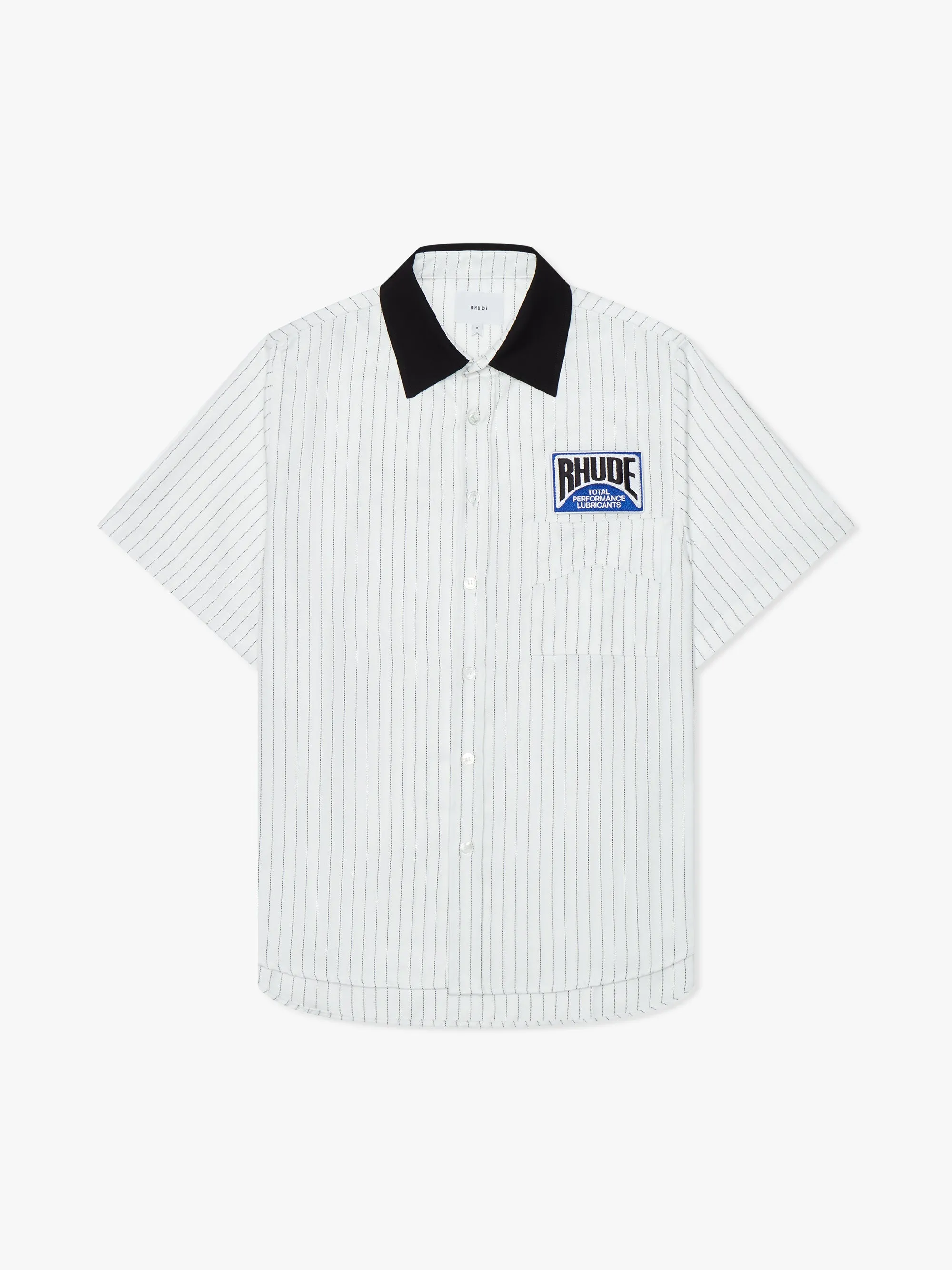 TWILL STRIPE MECHANIC BUTTON DOWN sold by Rhude