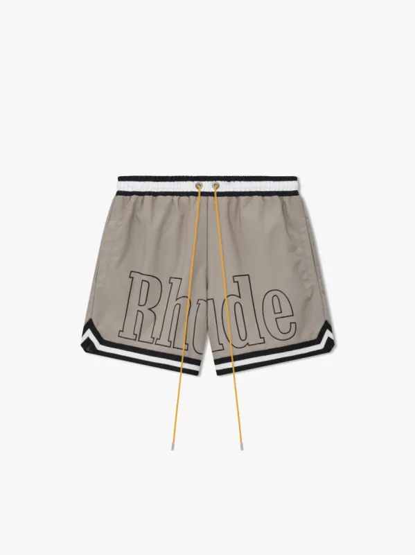 RHUDE BASKETBALL SWIM TRUNKS sold by Rhude