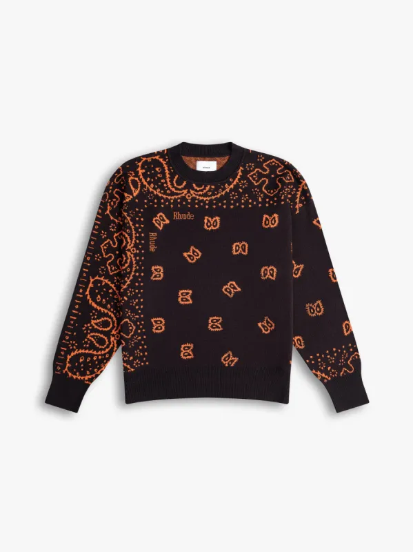 BANDANA KNIT CREWNECK sold by Rhude