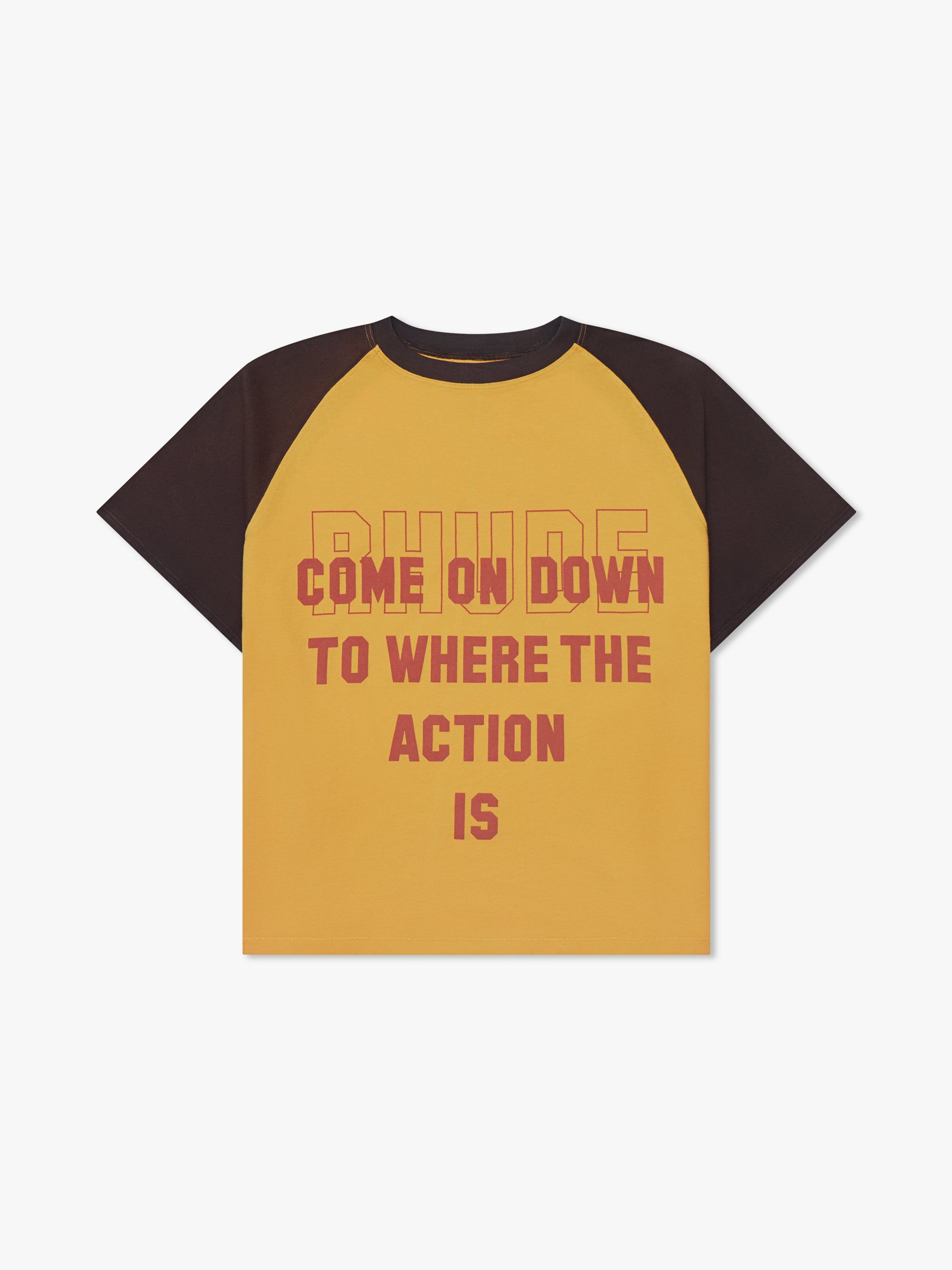 RHUDE ACTION NO SLEEVE RAGLAN TEE sold by Rhude