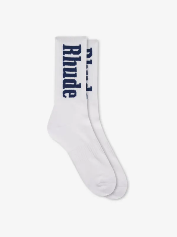 RH VERTICAL LOGO SOCKS sold by Rhude
