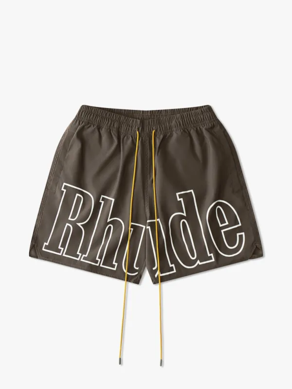 RHUDE LOGO SWIM TRUNKS sold by Rhude
