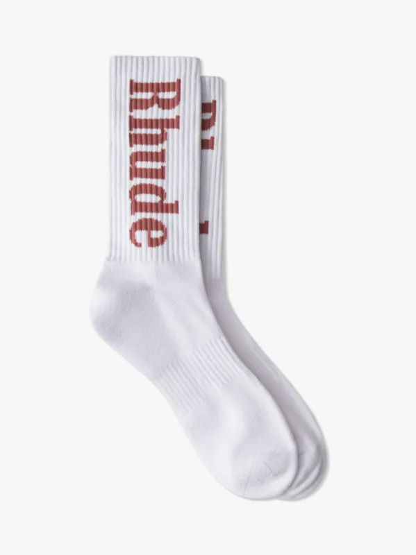 RH VERTICAL LOGO SOCKS sold by Rhude