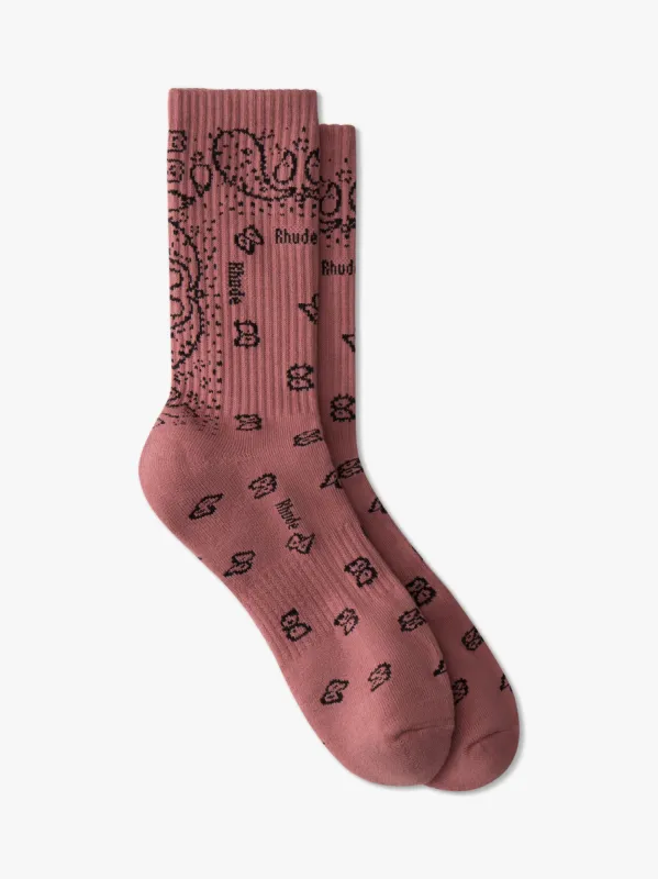 BANDANA JACQUARD SOCKS sold by Rhude