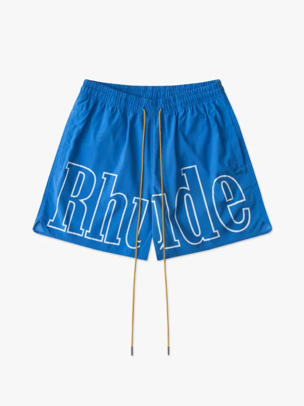 RHUDE LOGO SWIM TRUNKS sold by Rhude