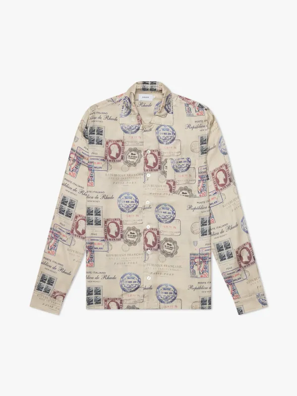 PASSPORT STAMP PRINT SHIRT sold by Rhude