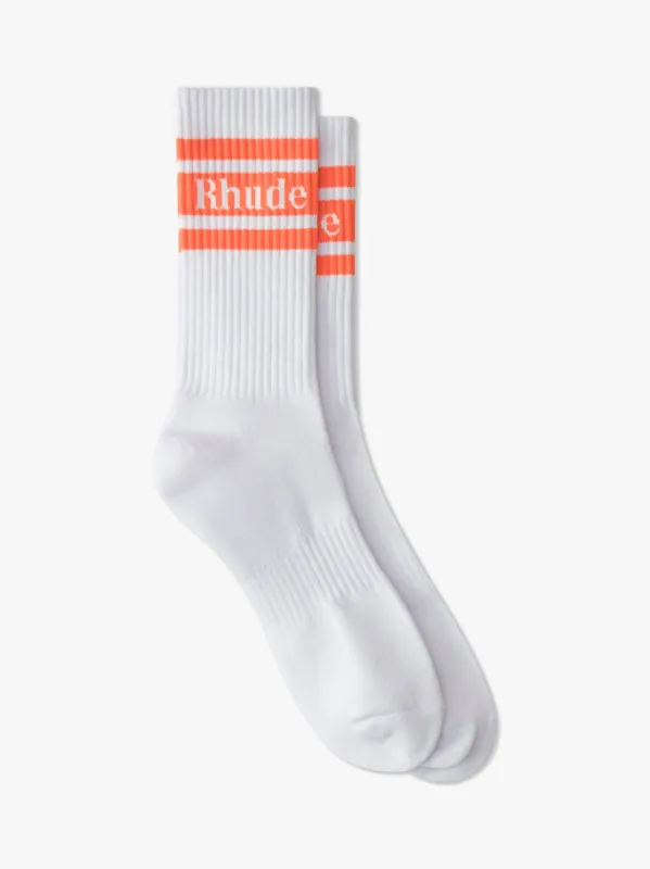 STRIPE LOGO SOCKS sold by Rhude