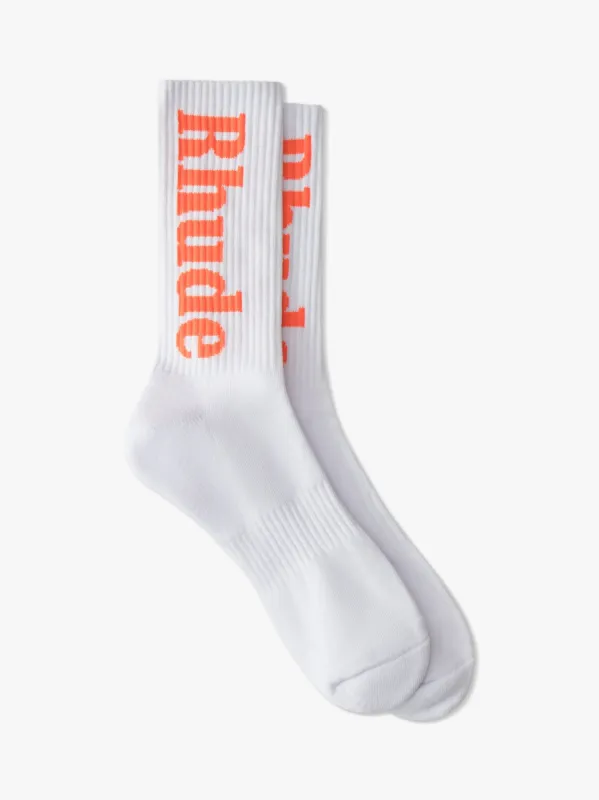 RH VERTICAL LOGO SOCKS sold by Rhude