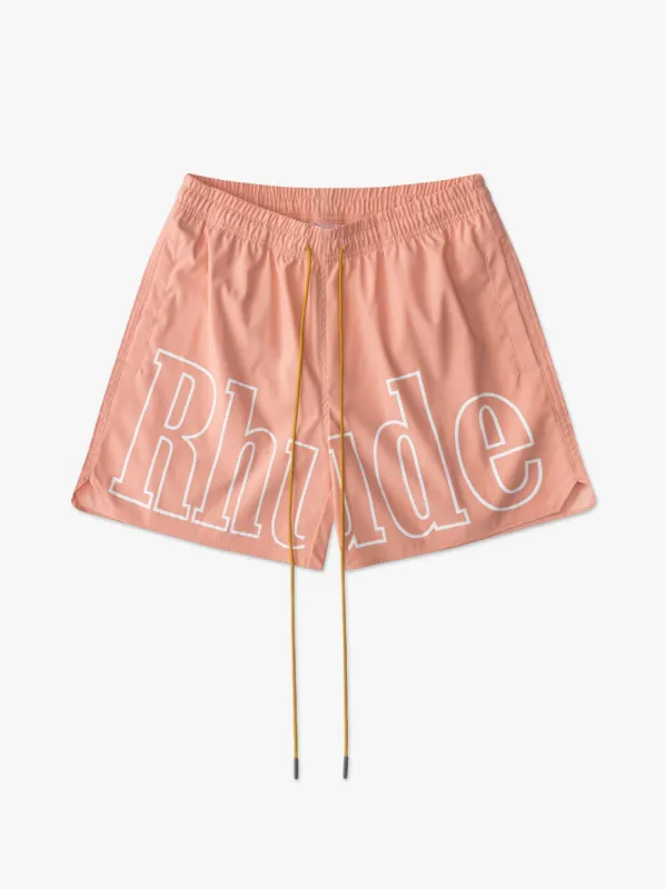 RHUDE LOGO SWIM TRUNKS sold by Rhude
