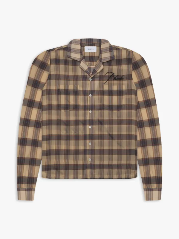 SHEER PLAID BUTTON DOWN sold by Rhude