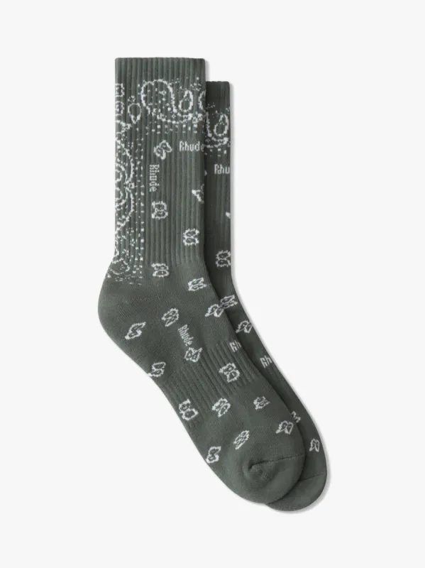 BANDANA JACQUARD SOCKS sold by Rhude