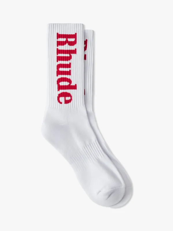 RH VERTICAL LOGO SOCKS sold by Rhude