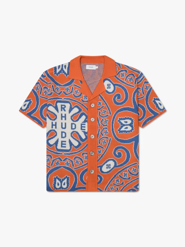 KNIT TILE BUTTON UP SHIRT sold by Rhude