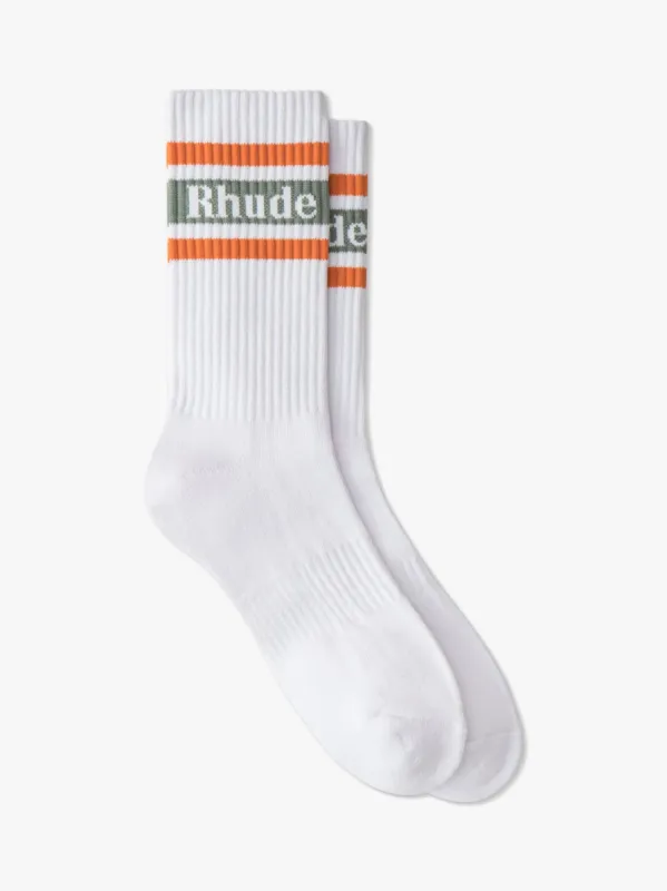 STRIPE LOGO SOCK sold by Rhude