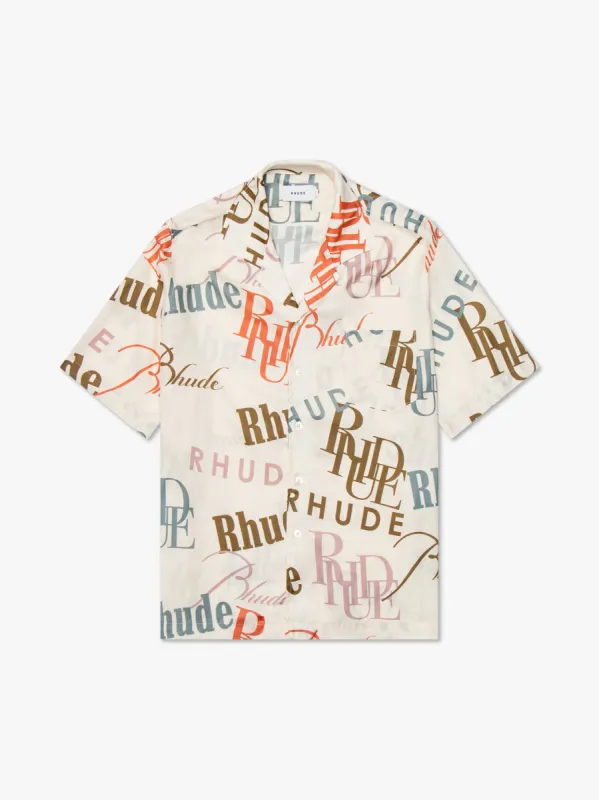 MASH-UP LOGO BUTTON UP sold by Rhude