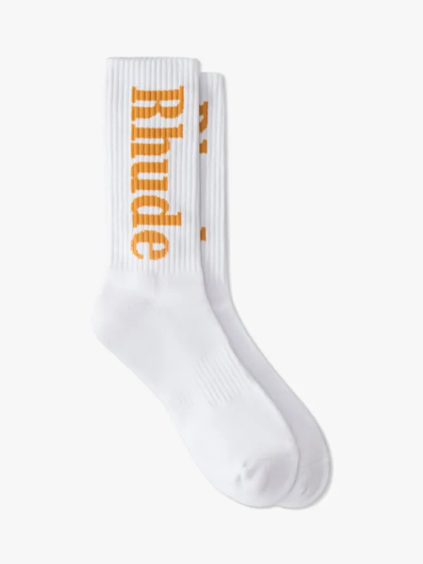 RH VERTICAL LOGO SOCK sold by Rhude