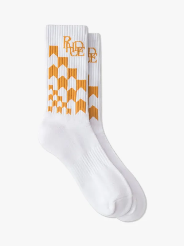 RACING CHECKER SOCK sold by Rhude