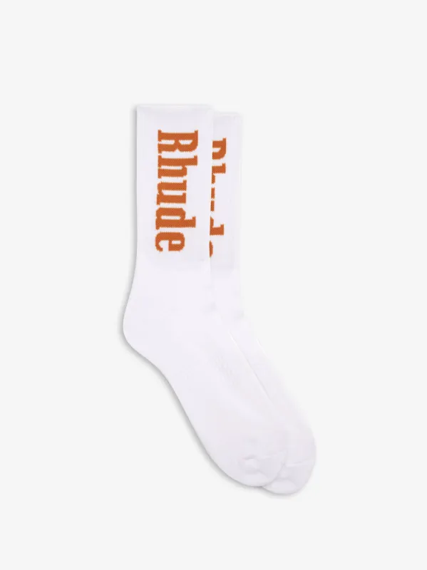 RH VERTICAL LOGO SOCK sold by Rhude