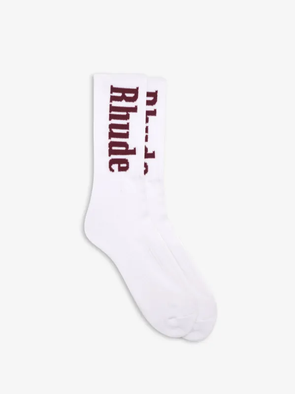 RH VERTICAL LOGO SOCK sold by Rhude