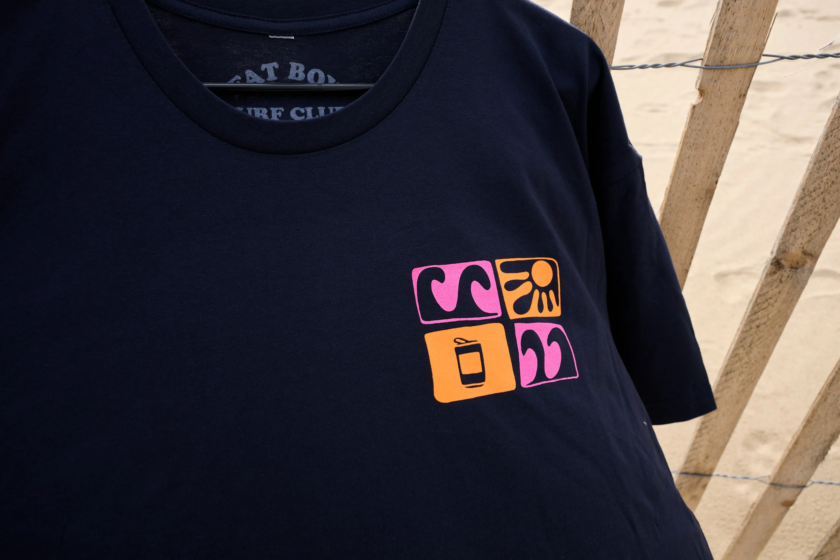 Waves and Rays Tee - Navy sold by Fat Boy Surf Club product image thumbnail 5