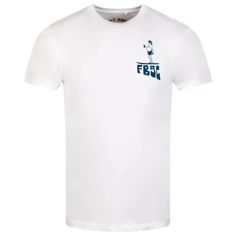 Big Wave Jerry Tee - White/Purple made by Fat Boy Surf Club
