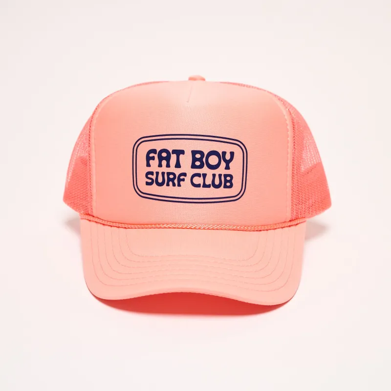 FBSC Foam Trucker Hat - Coral sold by Fat Boy Surf Club
